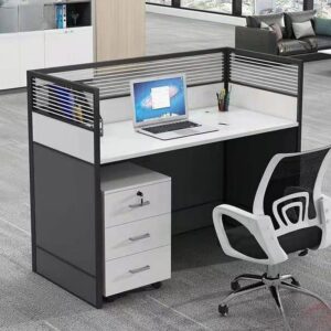 Single User Workstation with sleek design, privacy partition, and durable construction, ideal for home offices, co-working spaces, and corporate environments.