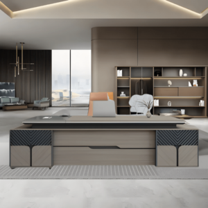 2.4M advanced office desk with spacious rectangular design, premium materials, built-in storage, and modern cable management features.