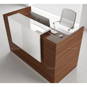 1.6M Reception Desk with modern design, ample storage, and sturdy construction, ideal for offices and reception areas.